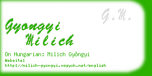 gyongyi milich business card