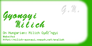 gyongyi milich business card